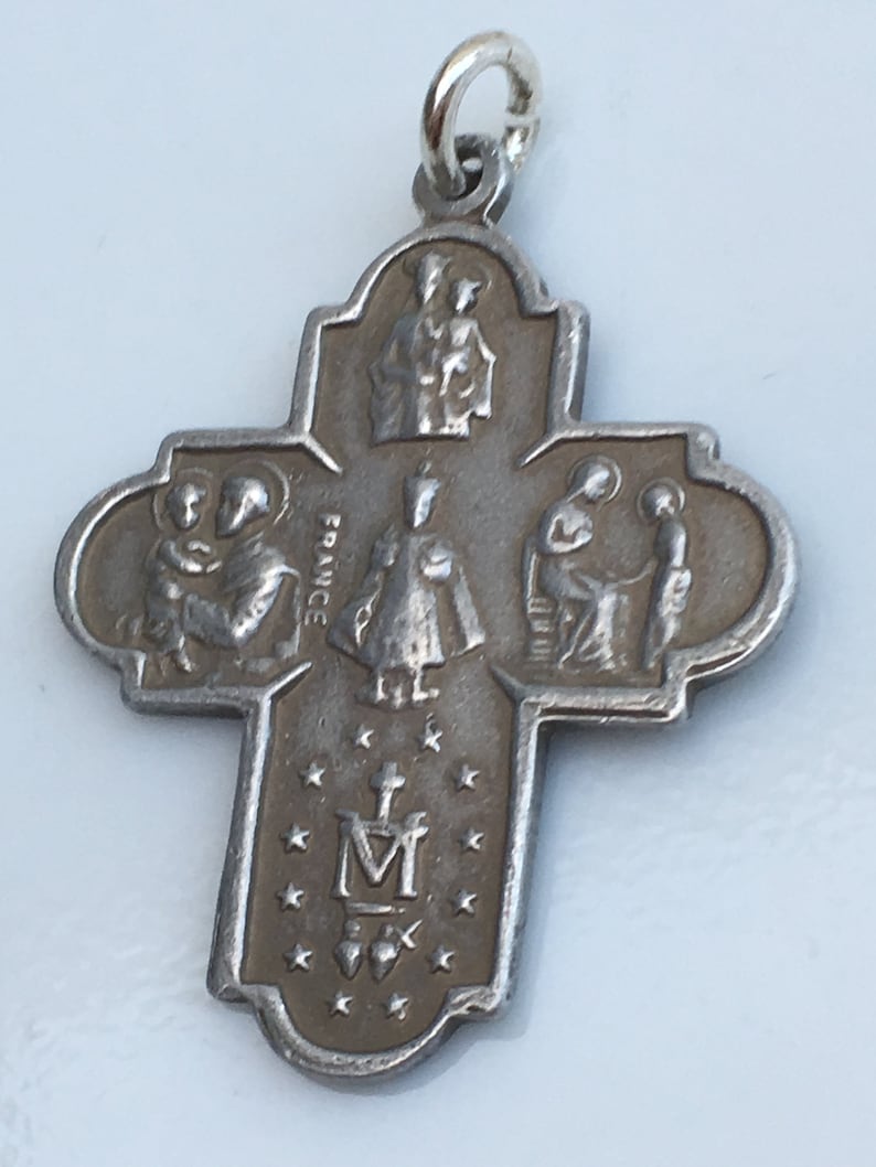 MEDAILLE RELIGIEUSE ANCIENNE Art Nouveau ( LA VIERGE ??? ) Argent