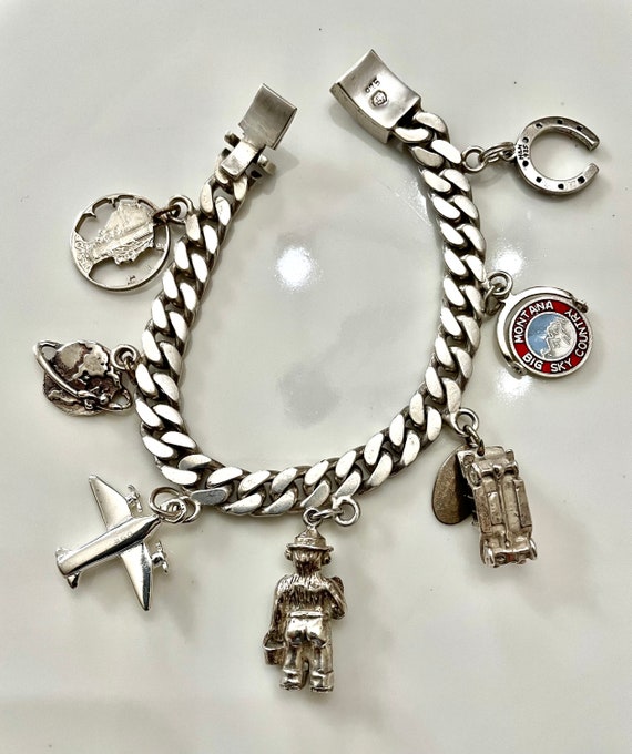 Vintage thick sterling Cuban link chain bracelet … - image 3