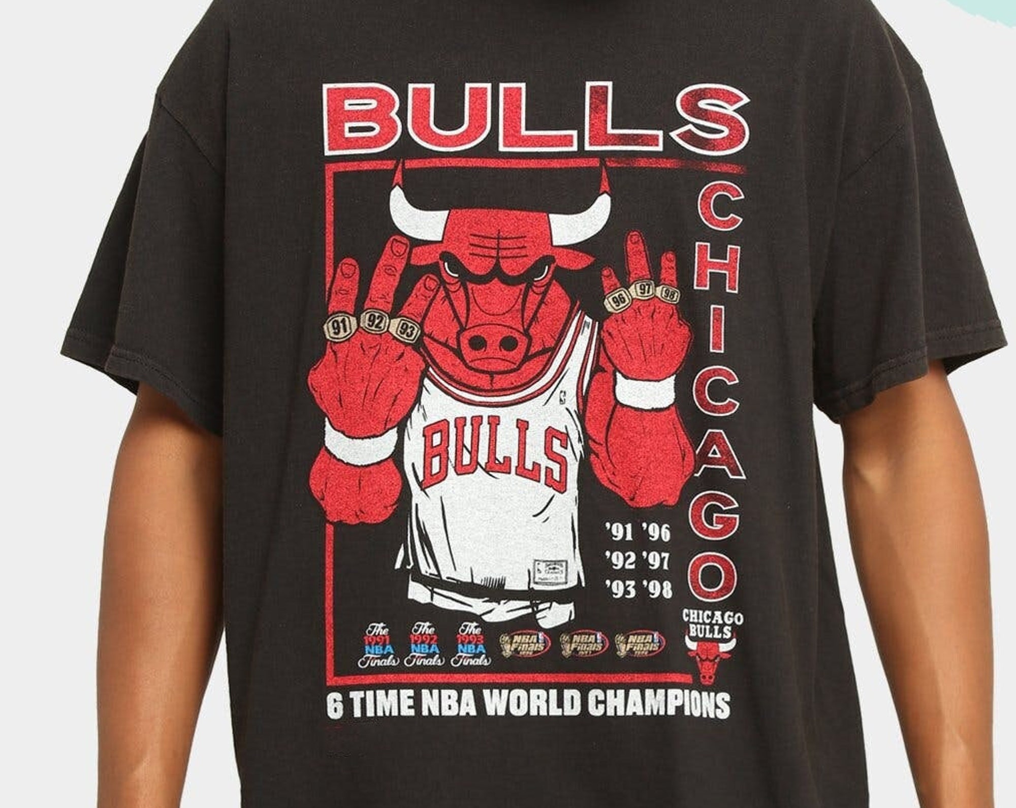 Chicago Bulls Champs Rings Vintage T Shirt