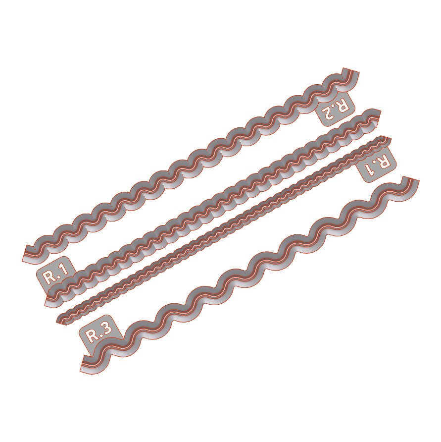 BladeCutter set ZIGZAG2 Smooth Metalclay Cutter Set. Etsy