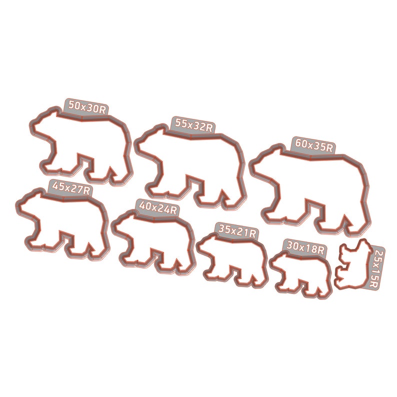BEAR#1 set Polymer Clay Cutter Tools. Metalclay Cutter Set Cutter set