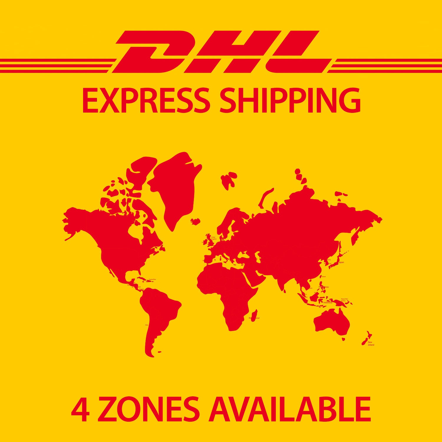 DHL Express upgrade shipping fast delivery worldwide. | Etsy