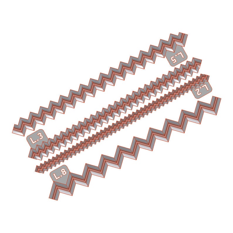 Bladecutter Set ZIGZAG1 Sharp Metalclay Cutter Set. Etsy