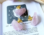 Rose Quartz Drawer Knobs Cupboard Door Handles gemstone pink crystal home decor furniture pink quartz gold base dresser boho brass agate