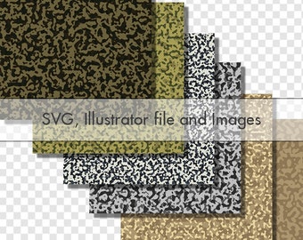 6 svg ai jpg Army Camouflage patterns for Digital download