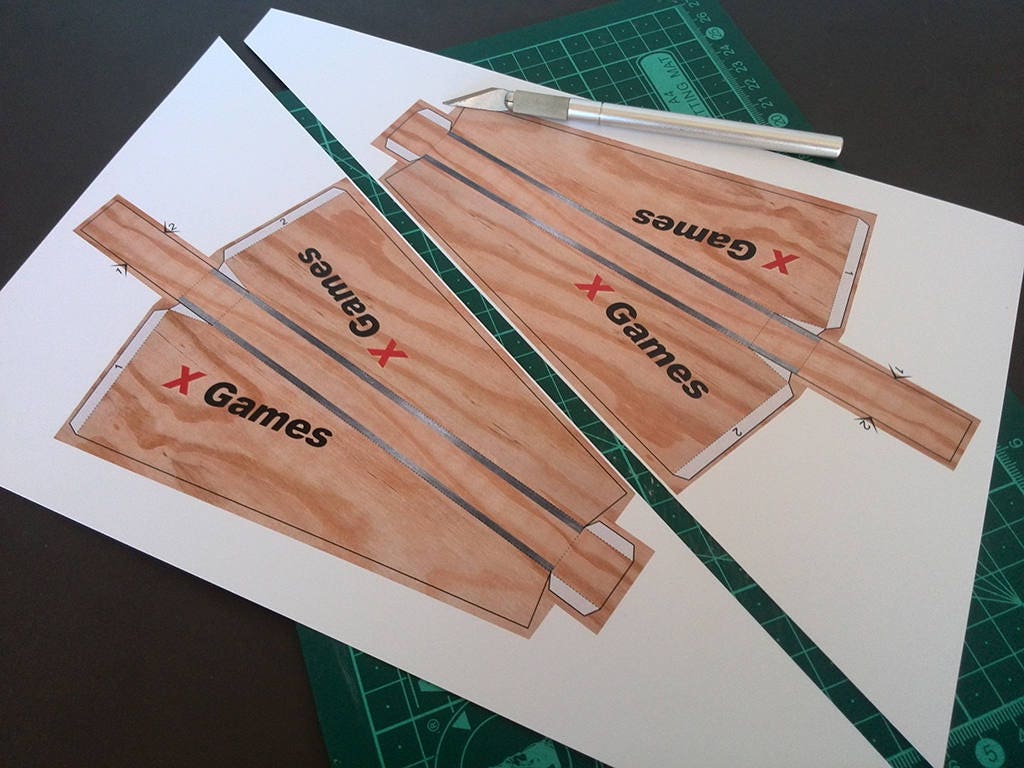 Printable Paper Craft Skate Park Ramps For Skateboard, 55 OFF