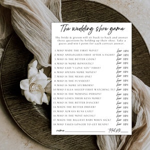 The Wedding Shoe Game | Fun Couple Game | Bridal Shower Game | Couples Wedding Shower Game | western wedding | editable games | templates
