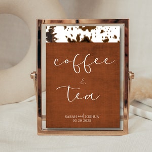 Wedding Table Signs Coffee and Tea Sign Wedding Reception Table Decor ...