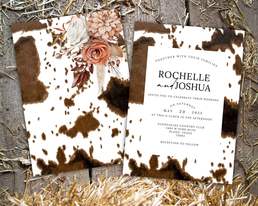 Western Wedding Stationary Photo Western Save the Date Template Western