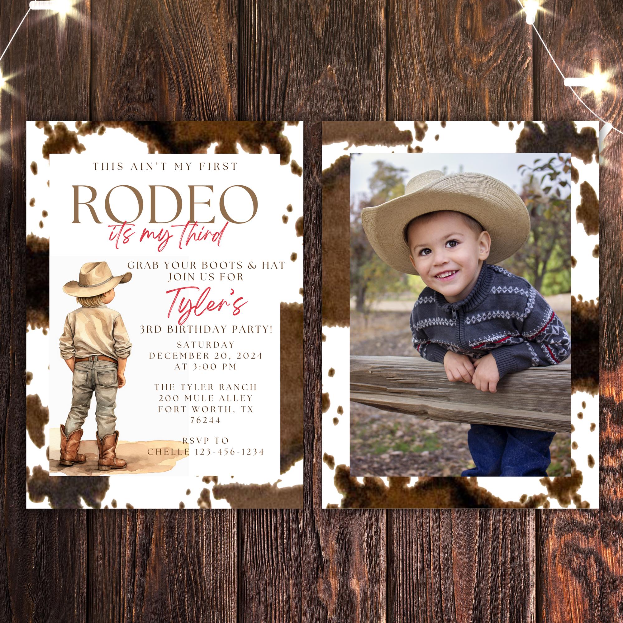 This Ain't My First Rodeo Birthday Party Invitation Cowboy Birthday ...