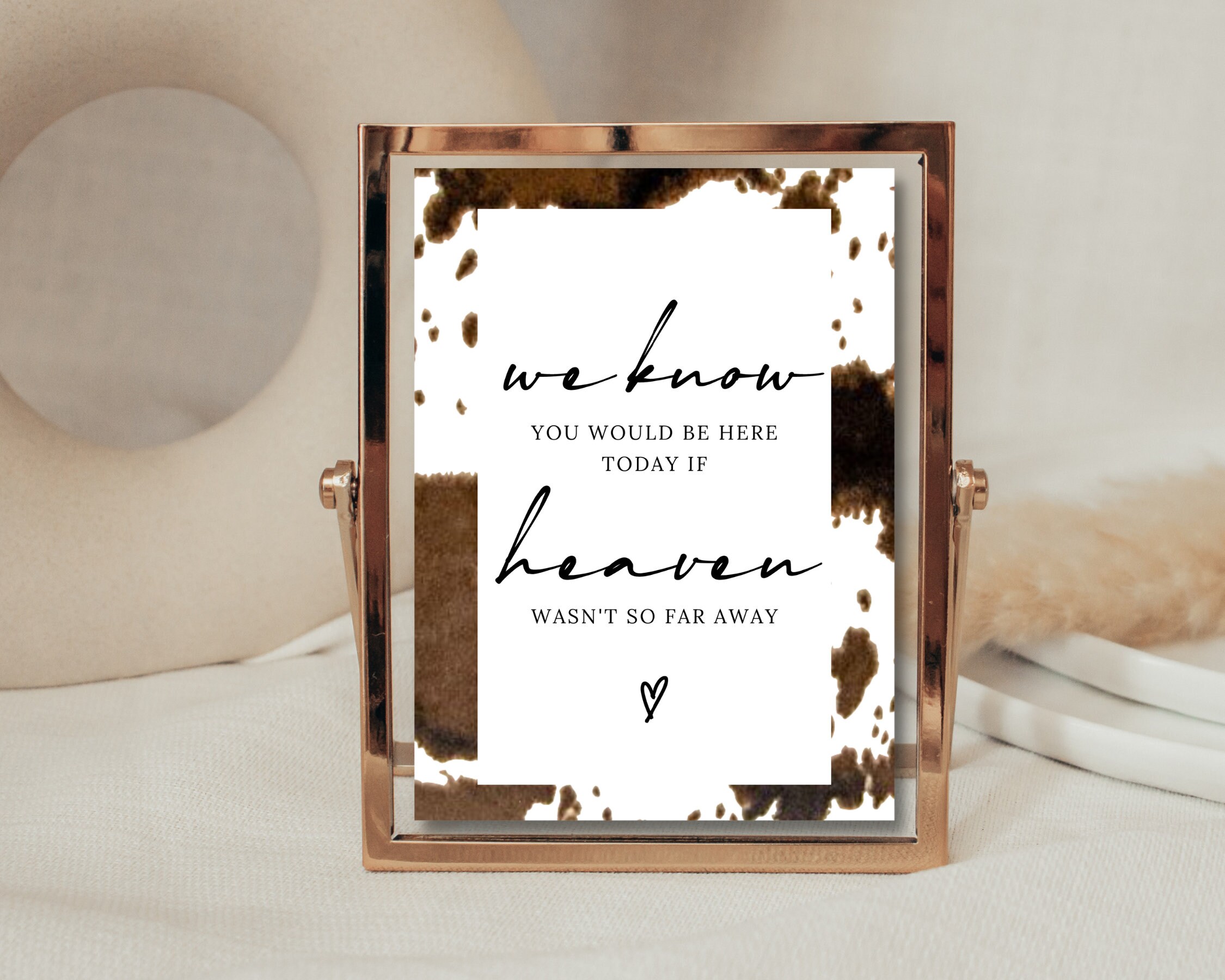 Western Wedding Table Sign Templates Rustic Wedding Decor Cowboy ...