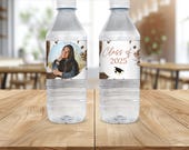 Western graduation water bottle labels graduation party water bottle printable labels custom water bottle labels graduation party ideas 2025