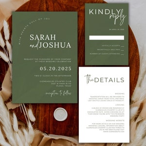 Terracotta wedding invitation templates green wedding stationery green wedding theme terracotta green cards printable wedding stationery set