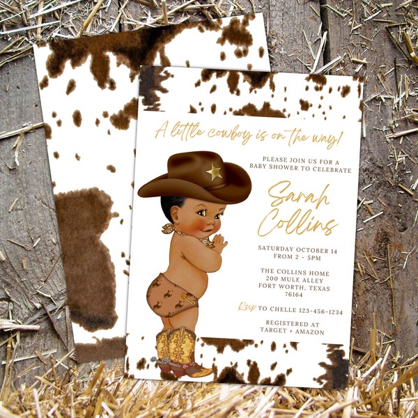 a little cowboy is on the way baby shower invitation set western baby shower invitation templates diaper raffle card book for baby card