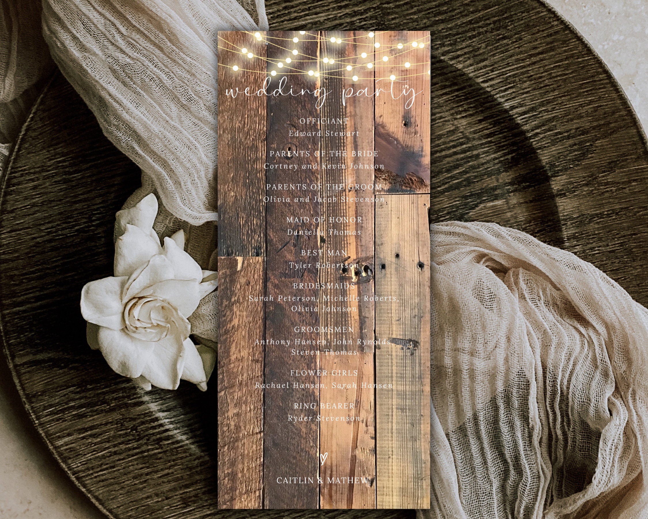 Western Wedding Program Template Rustic Wedding Decor Wedding Ceremony ...