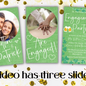 St Patrick day party invitation electronic engagement party invitation photo invitation engagement party text message invitation video evite