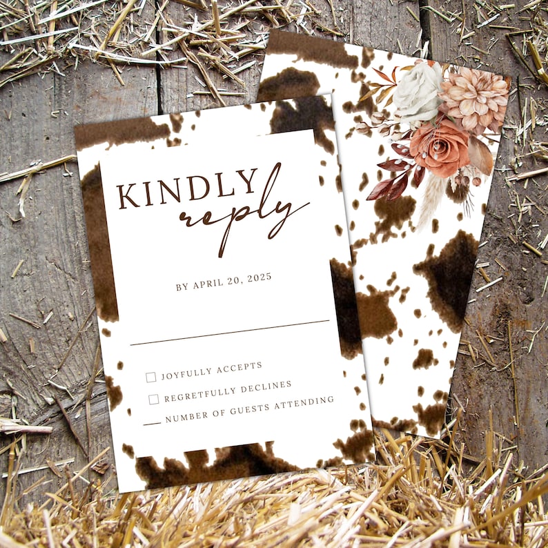 Western Wedding Stationary Photo Western Save the Date Template Western