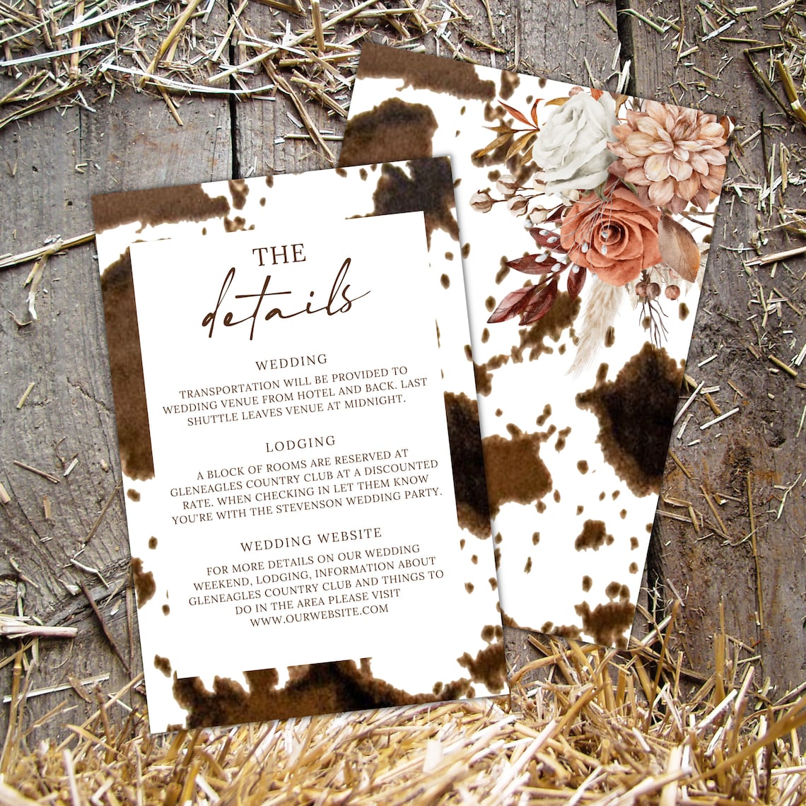 Western Wedding Stationary Photo Western Save the Date Template Western