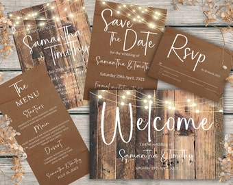 Country wedding invites 2023 rustic wedding invitations barn wood wedding invites country wedding invitation set wedding suite country