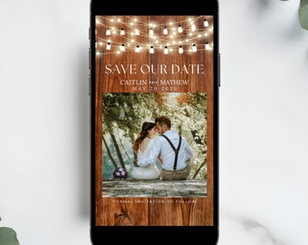 Western wedding save the date digital invitation text message save the date announcement editable save the date text message invitation