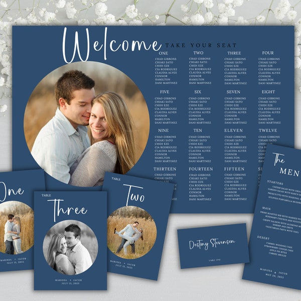 Wedding Menu and Seat Assignment - Etsy