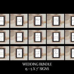 black and white wedding sign template wedding reception sign bundle black wedding signs black wedding decor wedding table signs diy wedding