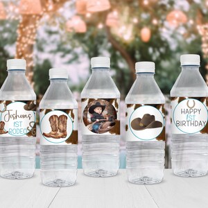 First rodeo water bottle labels templates photo water bottle labels western birthday party decorations first birthday water bottle labels