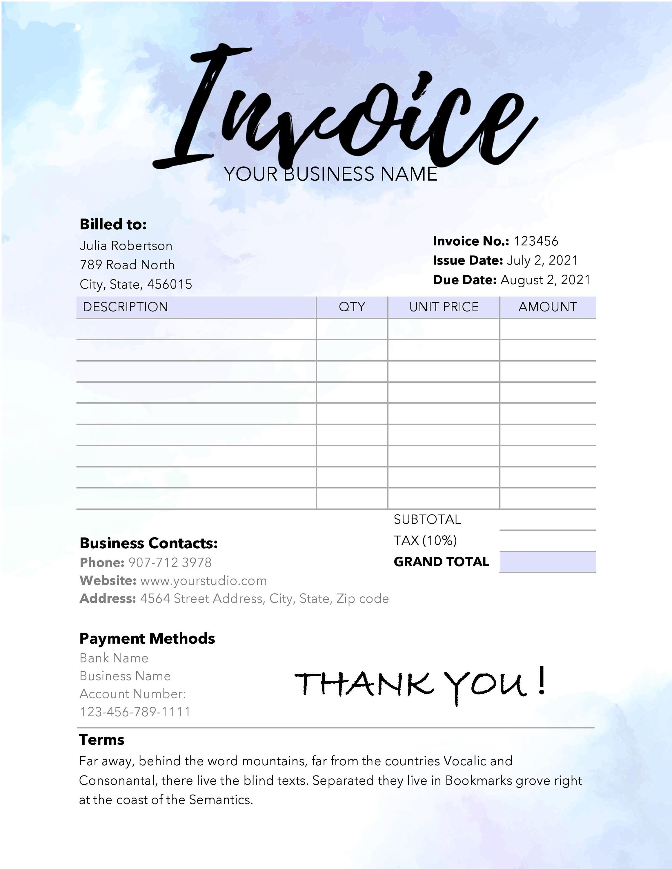 veterinary-invoice-template