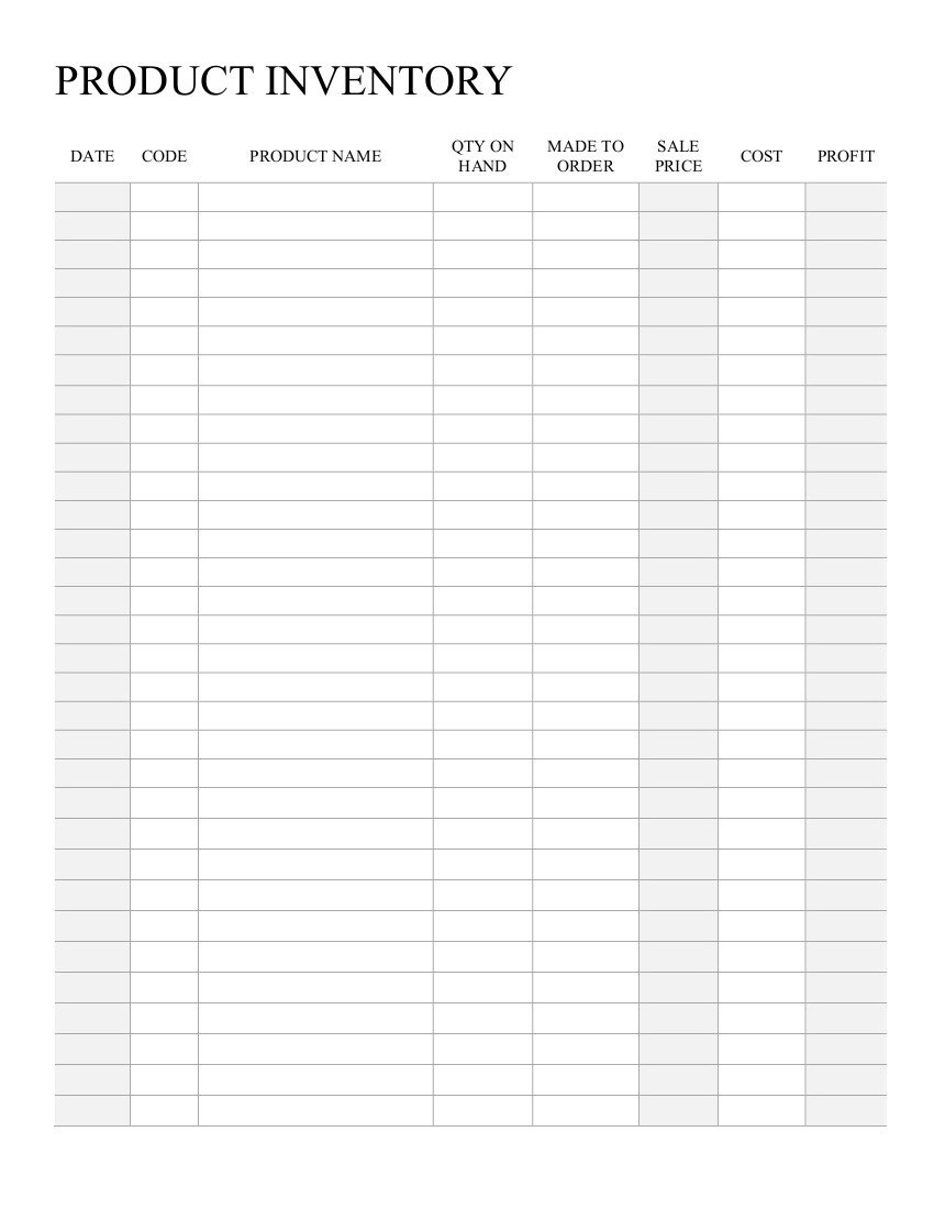Easy to Edit Online Reseller Inventory Sheets/ Printable Etsy