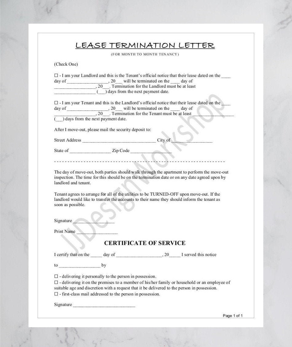 lease termination letters 30 day notice to quit for etsy singapore
