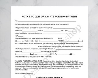 eviction notice etsy