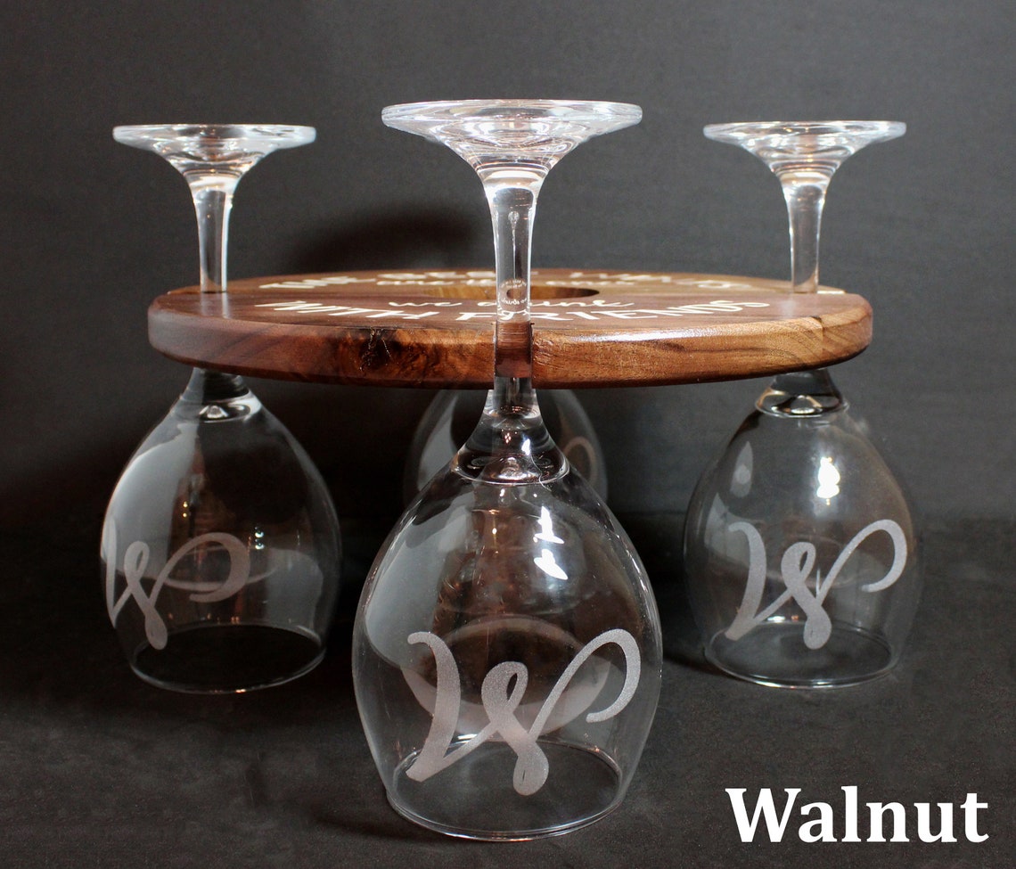 Wine Bottle Board 4 Glass Etsy