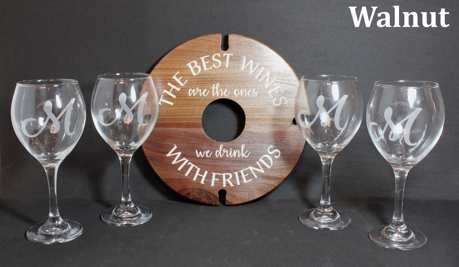 Wine Bottle Board 4 Glass Etsy