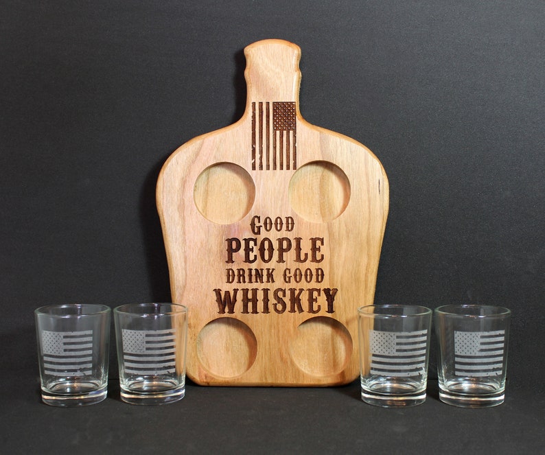 Whiskey Glass Flight Board Etsy