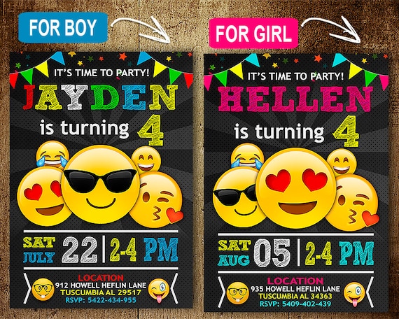 emoji birthday invitation omg invitation emoji invitation etsy