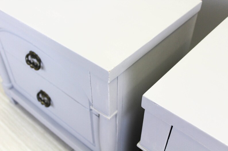 Mid Century Vintage Nightstands Mid-Century Modern Walnut Nightstands A Pair Gray Nightstands