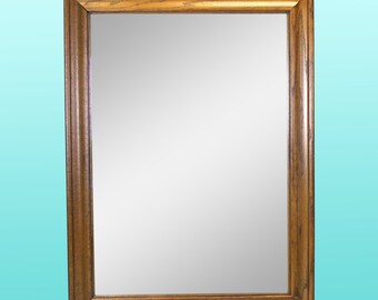 Mid Century Walnut Mirror - Vintage Mirror - Walnut Mirror
