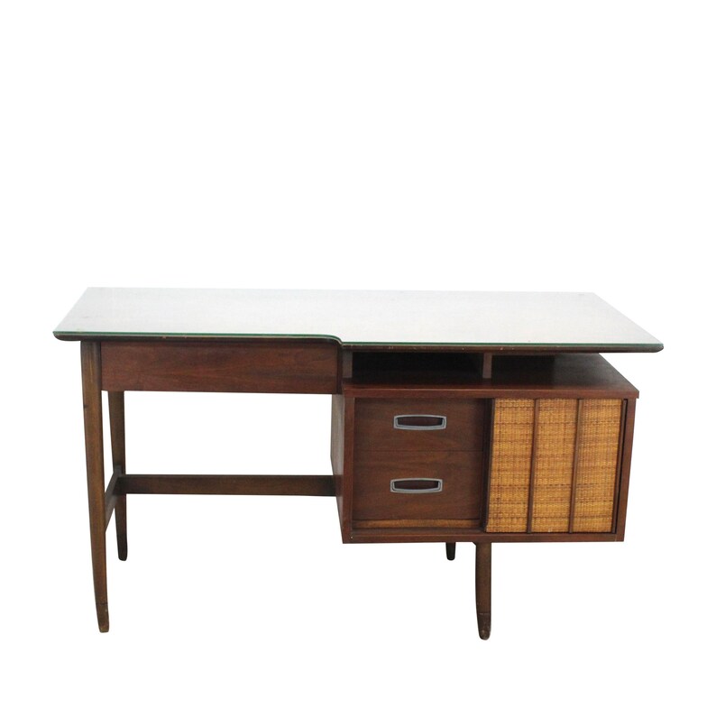 Mid Century Modern Floating Desk Walnut