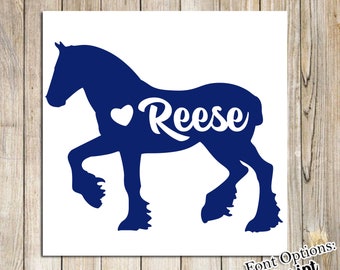 Make Mine a DraftQuality Vinyl Clydesdale Draft Horse Window Decal Sticker