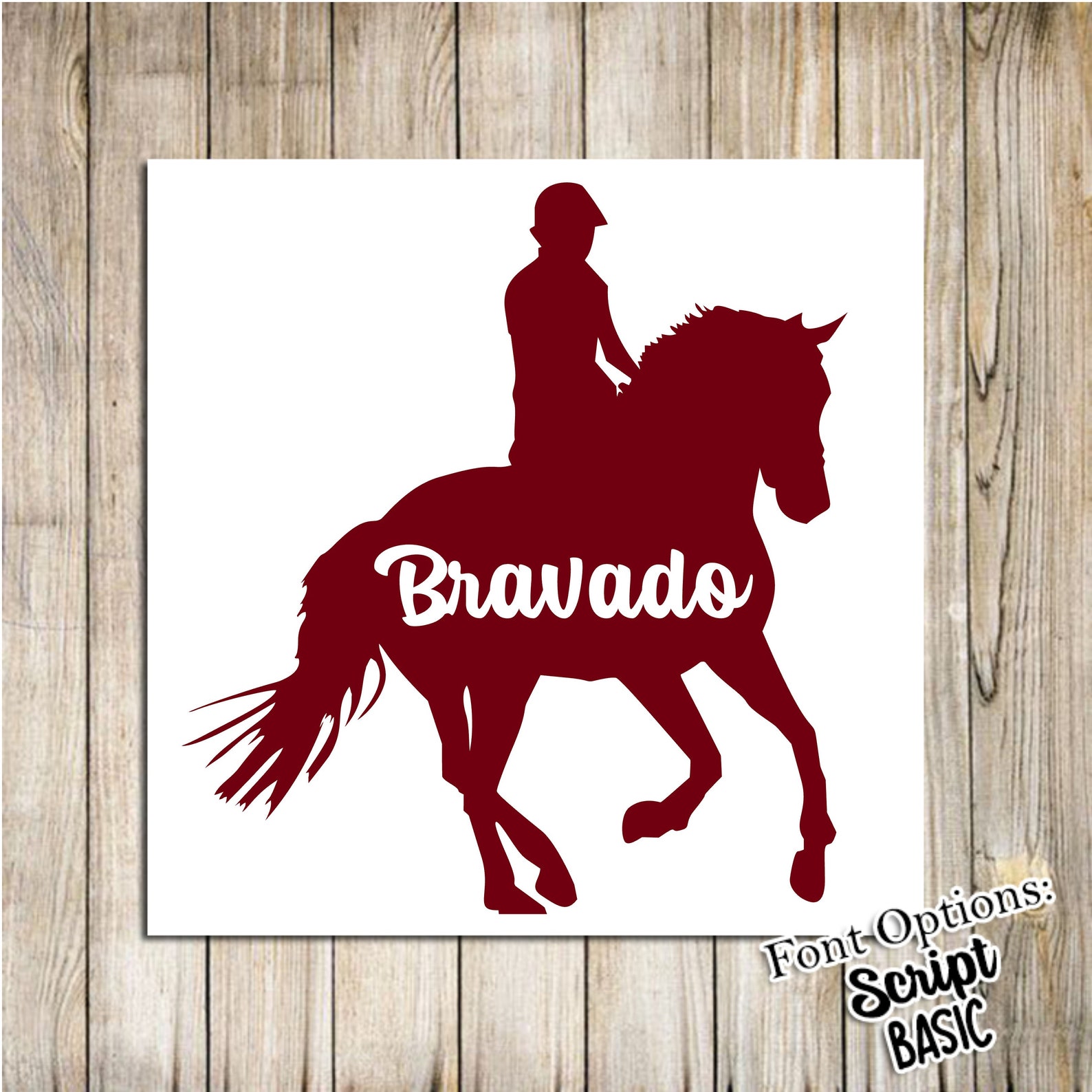 Horse And Rider Decal Horse Car Decal Gift For Horse Lover | Etsy