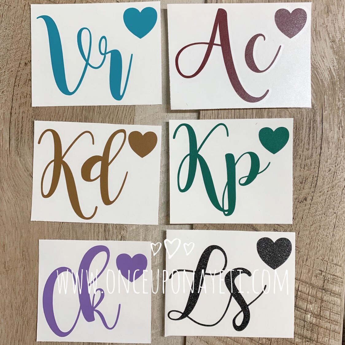 Two Letter Monogram Monogram Decal Two Initial Decal | Etsy