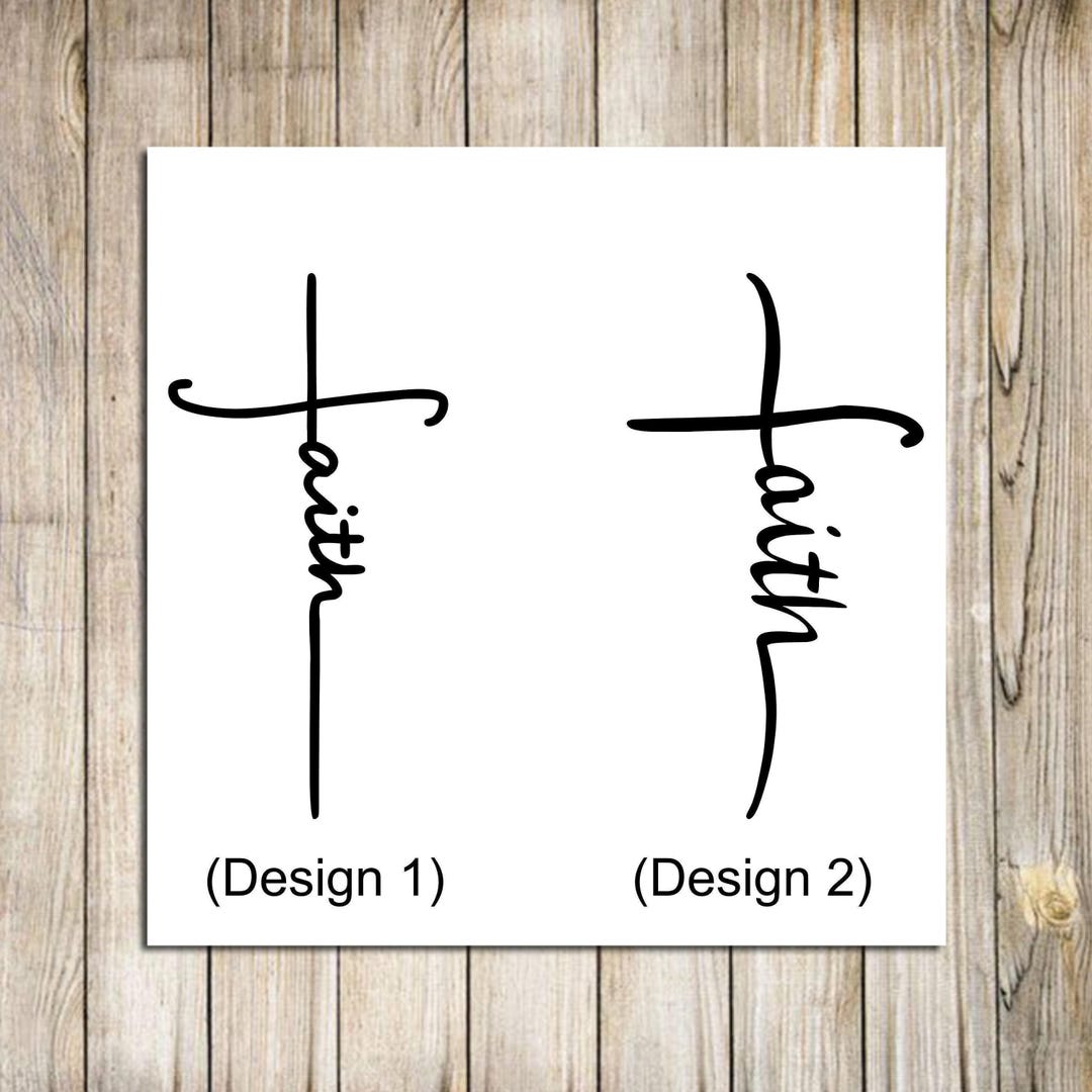 Faith Cross Vinyl Decal: Christian Car, Laptop, or Cup Decal - Etsy