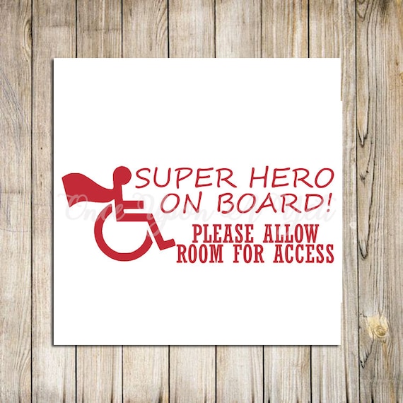 Superhero on Board Safety Disabled Badge Holder Sticker Windscreen stickers