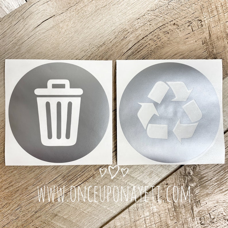 Trash Decal Garbage Decal Recycling Decal Recycle Bin | Etsy