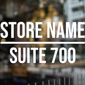 Suite Number Decal | Salon Decal Decal | Store Decal | Store Sticker | Business Decal | Salon Window Decal | Store Name Sign | Address Sign