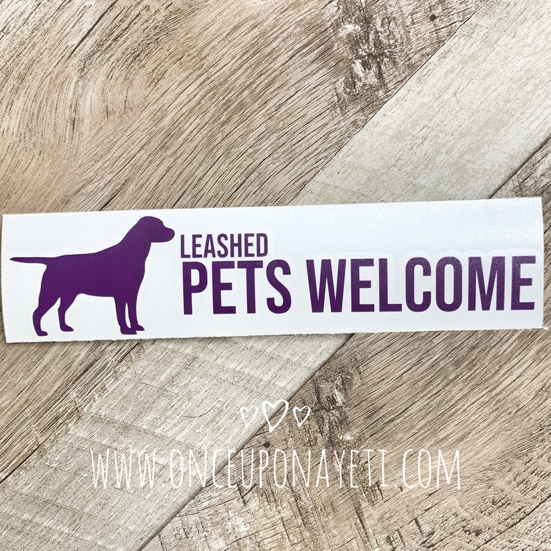 Leashed Pets Decal Dogs Decal Store Decal Etsy
