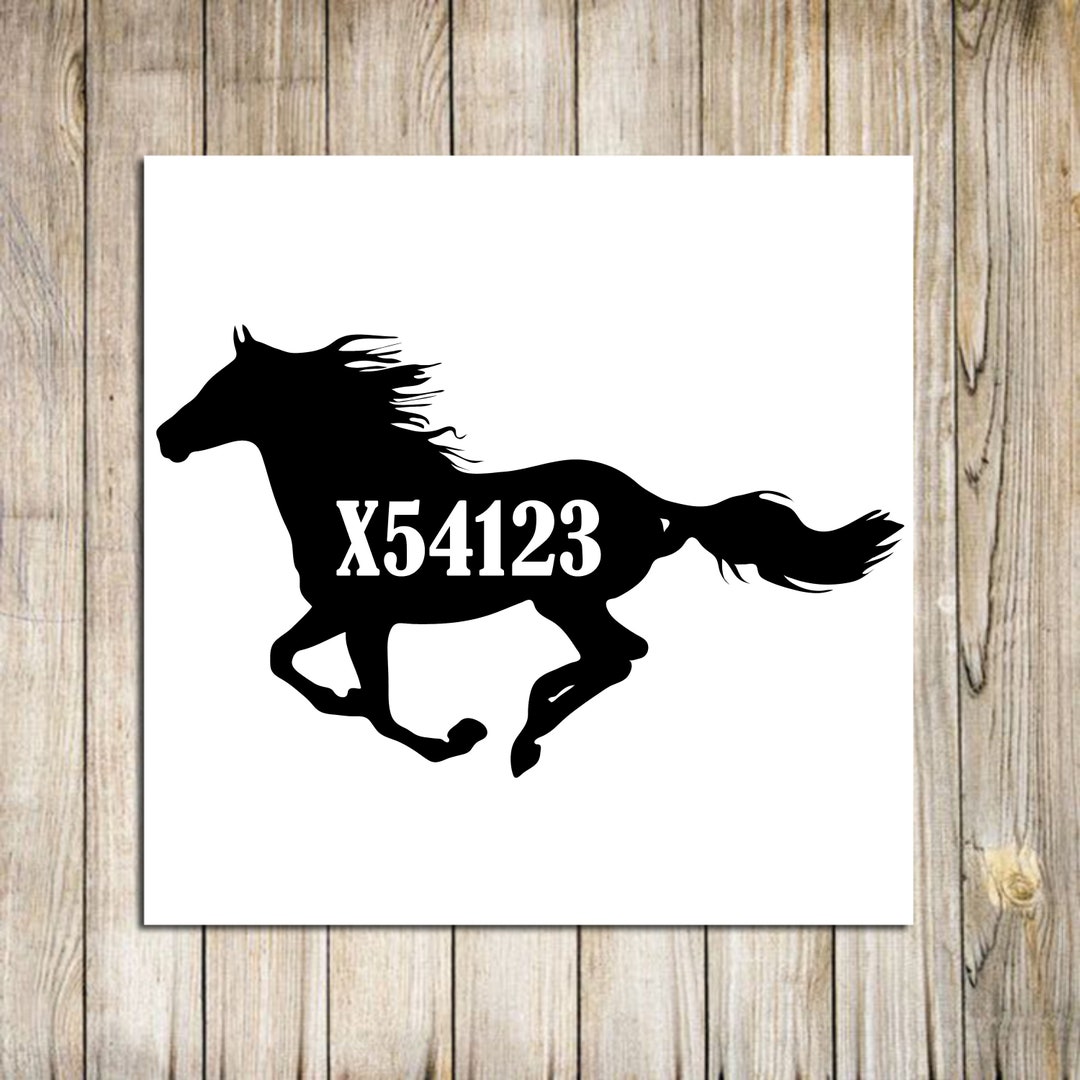 OTTB Tattoo Number Decal, OTTB Sticker, Horse Decal, Car Decal, off