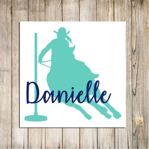 Pole Bending Name Decal | Pole Bender | Horse Car Decal | Gift For Horse Lover | Horse Girl | Equestrian Decal | Truck Decal | Rodeo Decal