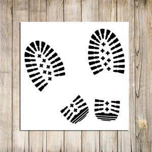 Hiking Boots Vinyl Decal, Hiking, Boot Prints, Military Boots, Foot Prints, Camping, Vinyl Decal, Decal, Sticker, Window Decal, Combat Boots