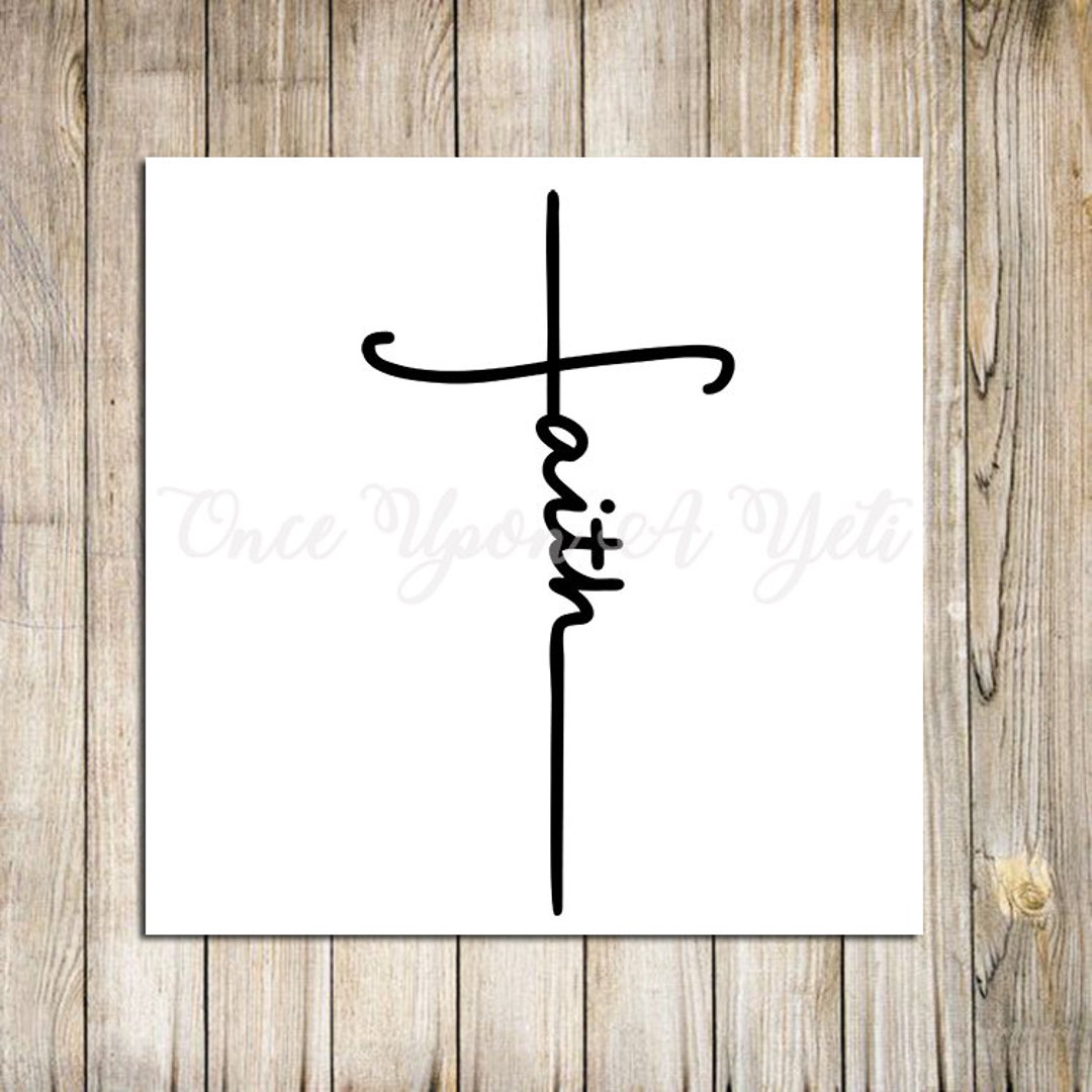 Faith Cross Decal Faith Decal Cross Christian Decal Etsy.de